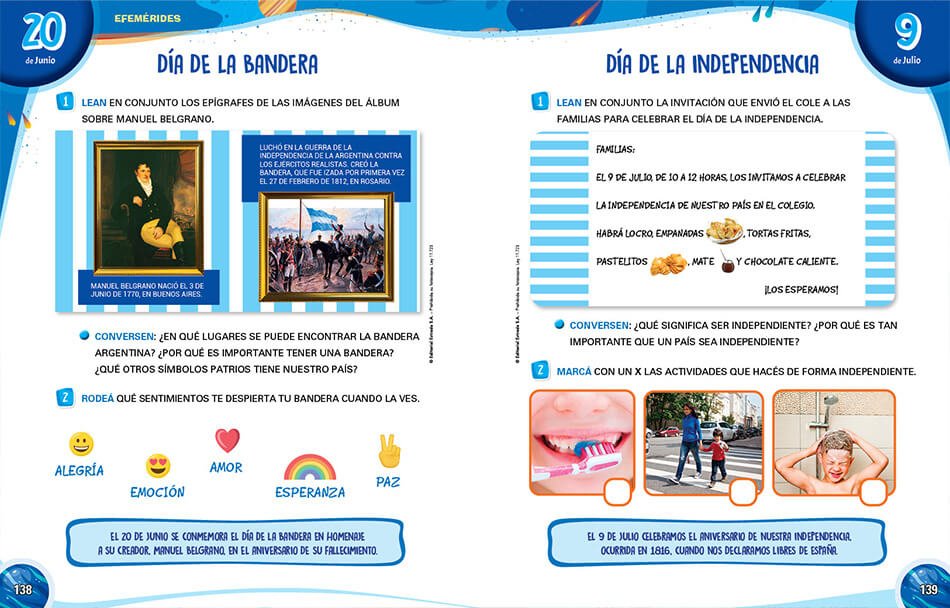 Muestra Doble de Efemérides: páginas 138-139